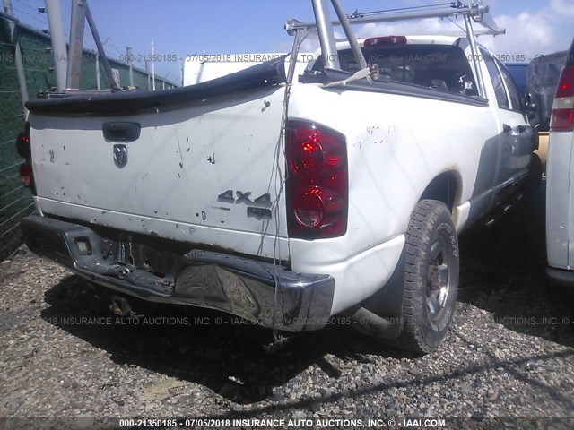 3D7KS28D77G767653 - 2007 DODGE RAM 2500 ST/SLT WHITE photo 4