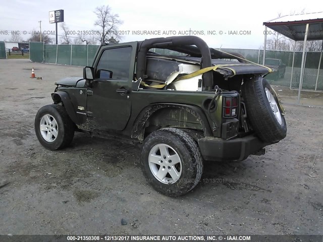 1J4FA54157L133976 - 2007 JEEP WRANGLER SAHARA GREEN photo 3