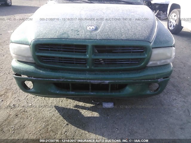 1B7FL26X2XS104781 - 1999 DODGE DAKOTA GREEN photo 6