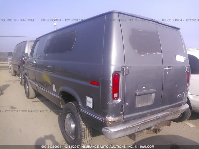 1FTJE34H1MHA46077 - 1991 FORD ECONOLINE E350 VAN GRAY photo 3