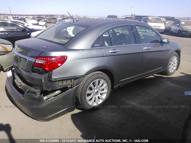 1C3CCBCG1DN615209 - 2013 CHRYSLER 200 LIMITED GRAY photo 4