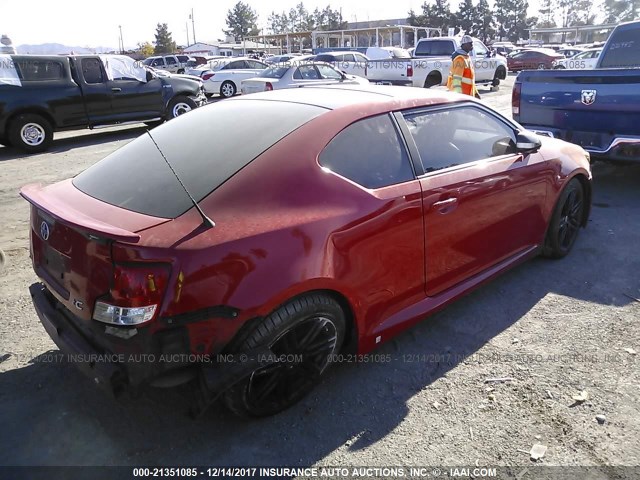 JTKJF5C7XD3051432 - 2013 TOYOTA SCION TC 红色 照片 4