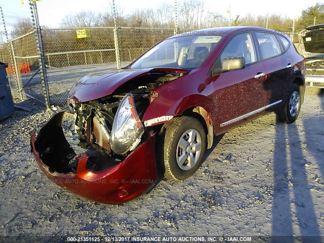 JN8AS5MV6EW711261 - 2014 NISSAN ROGUE SELECT S RED photo 2