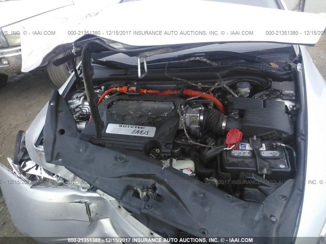 JHMCN36485C019068 - 2005 HONDA ACCORD HYBRID SILVER photo 10