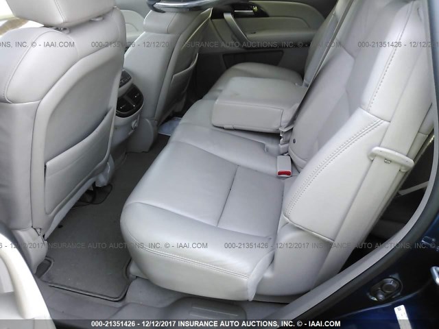 2HNYD2H35CH524904 - 2012 ACURA MDX TECHNOLOGY BLUE photo 8