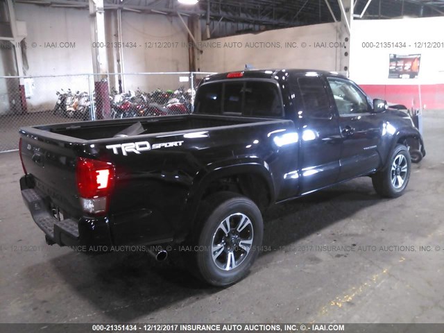 5TFRZ5CN0GX016377 - 2016 TOYOTA TACOMA ACCESS CAB/SR/SR5/TRD SPT BLACK photo 4