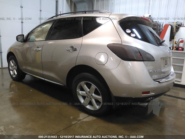 JN8AZ18W49W121363 - 2009 NISSAN MURANO S/SL/LE Pewter photo 3