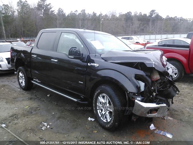 1FTEW1CP9FFB66347 - 2015 FORD F150 SUPERCREW BLACK photo 1