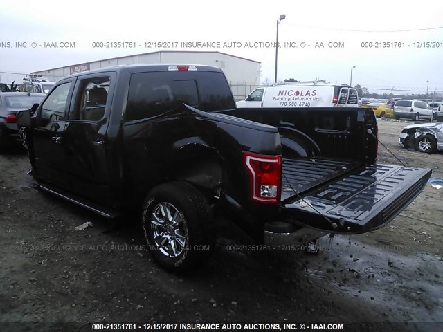 1FTEW1CP9FFB66347 - 2015 FORD F150 SUPERCREW BLACK photo 3
