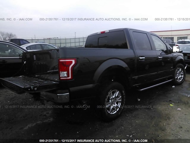 1FTEW1CP9FFB66347 - 2015 FORD F150 SUPERCREW BLACK photo 4