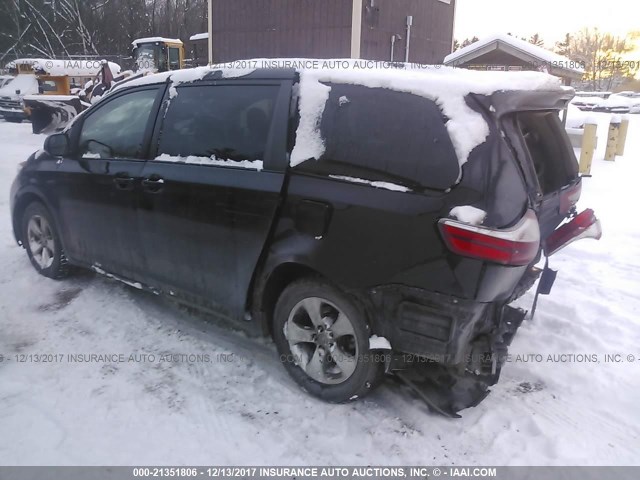 5TDKK3DC5FS576567 - 2015 TOYOTA SIENNA LE BLACK photo 3