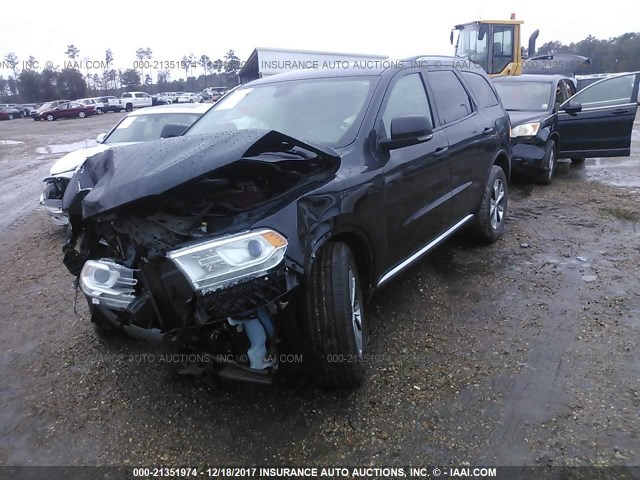 1C4RDHDG8GC308138 - 2016 DODGE DURANGO LIMITED BLACK photo 2