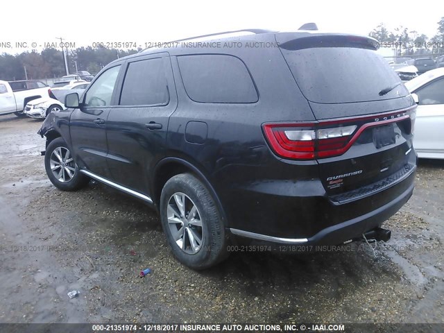 1C4RDHDG8GC308138 - 2016 DODGE DURANGO LIMITED BLACK photo 3