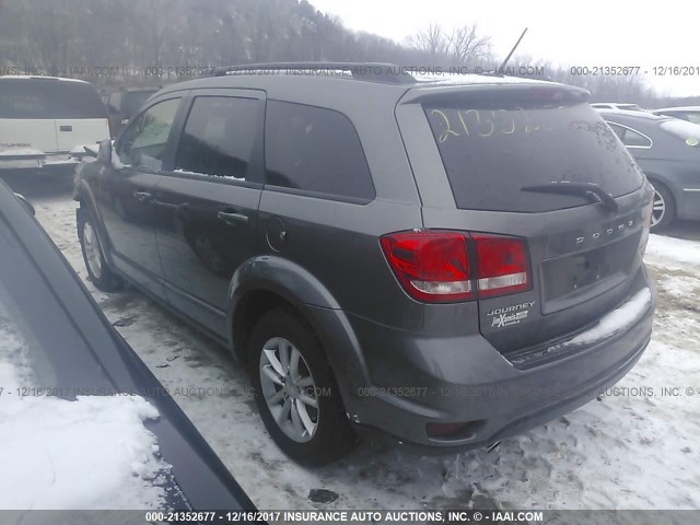 3C4PDCBG3DT501584 - 2013 DODGE JOURNEY SXT GRAY photo 3