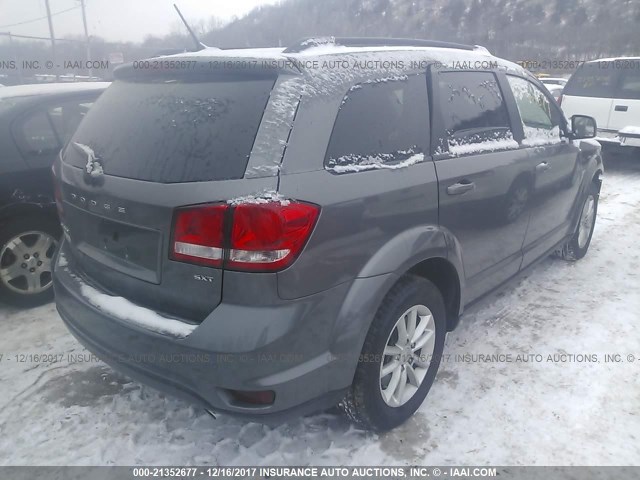 3C4PDCBG3DT501584 - 2013 DODGE JOURNEY SXT GRAY photo 4