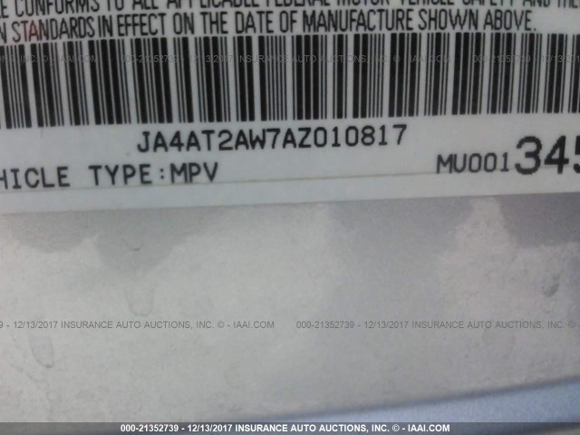 JA4AT2AW7AZ010817 - 2010 MITSUBISHI OUTLANDER ES 银色 照片 9
