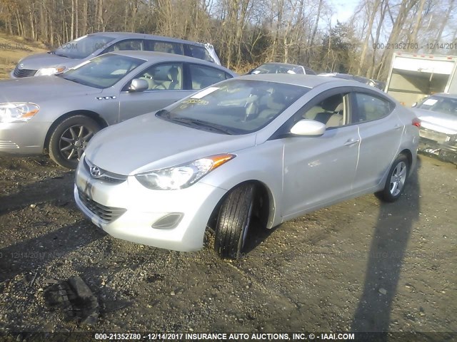 5NPDH4AE3DH312480 - 2013 HYUNDAI ELANTRA GLS/LIMITED SILVER photo 2