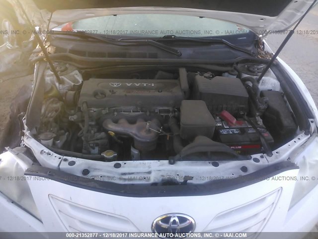 4T1BE46K89U812271 - 2009 TOYOTA CAMRY SE/LE/XLE WHITE photo 10