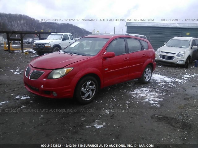 5Y2SL63835Z432802 - 2005 PONTIAC VIBE RED photo 2