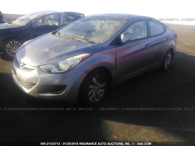 KMHDH4AE1CU395925 - 2012 HYUNDAI ELANTRA GLS/LIMITED GRAY photo 2