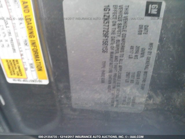 1G1ZK57729F156156 - 2009 CHEVROLET MALIBU LTZ GRAY photo 9