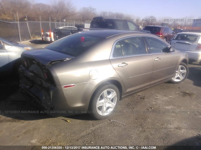 1G1ZA5E17BF135102 - 2011 CHEVROLET MALIBU LS 棕色 照片 4