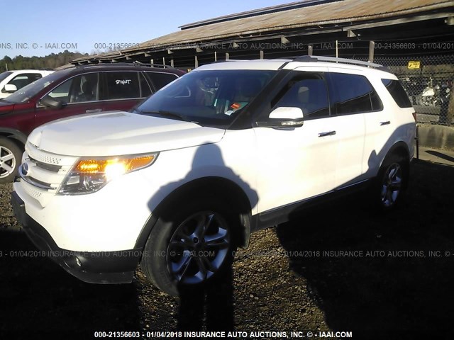 1FMHK8F8XBGA64917 - 2011 FORD EXPLORER LIMITED 白色 照片 2