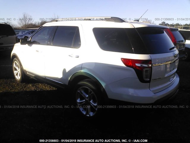 1FMHK8F8XBGA64917 - 2011 FORD EXPLORER LIMITED WHITE photo 3