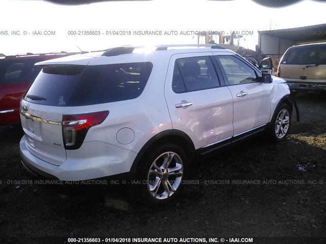 1FMHK8F8XBGA64917 - 2011 FORD EXPLORER LIMITED WHITE photo 4