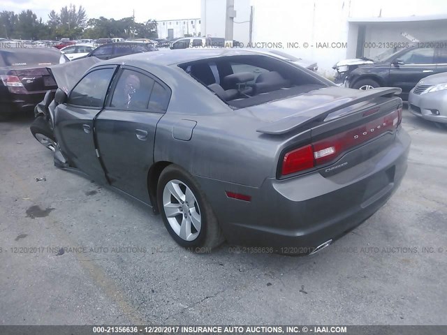 2B3CL3CG2BH534177 - 2011 DODGE CHARGER GRAY photo 3