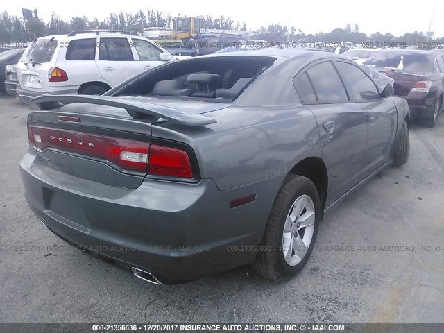 2B3CL3CG2BH534177 - 2011 DODGE CHARGER GRAY photo 4