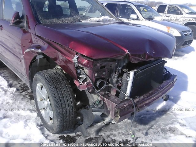 2CKDL73FX76048049 - 2007 PONTIAC TORRENT MAROON photo 6