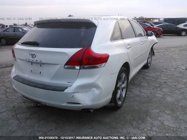 4T3BK11A59U023587 - 2009 TOYOTA VENZA WHITE photo 4