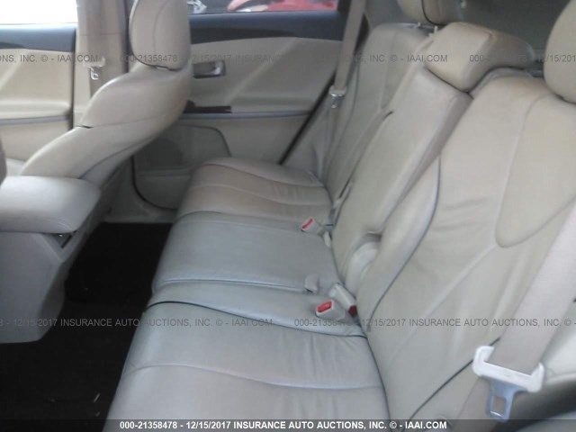 4T3BK11A59U023587 - 2009 TOYOTA VENZA WHITE photo 8