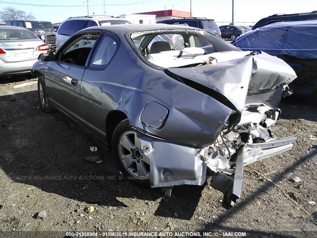 2G1WM15K469163580 - 2006 CHEVROLET MONTE CARLO LT GRAY photo 3