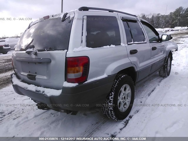 1J4GW48S32C308804 - 2002 JEEP GRAND CHEROKEE LAREDO SILVER photo 4