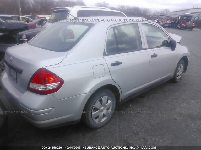 3N1CC1AP8BL489634 - 2011 NISSAN VERSA S/SL SILVER photo 4