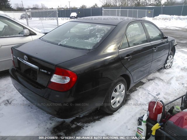 4T1BE32K22U553573 - 2002 TOYOTA CAMRY LE/XLE/SE Қара фото 4