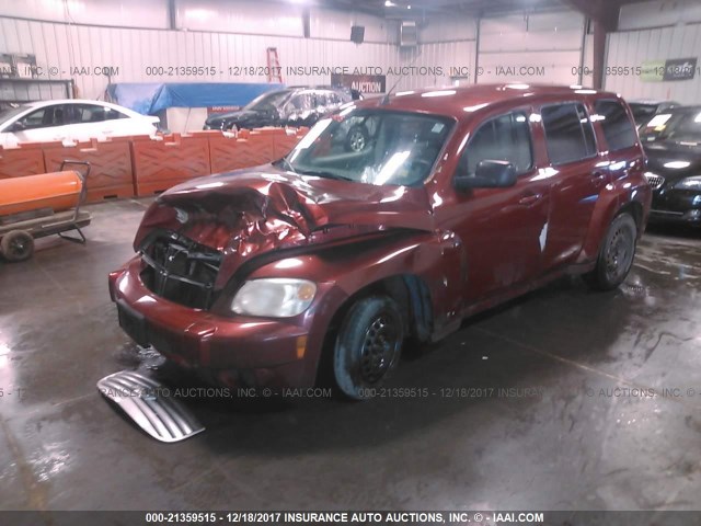 3GNDA13D88S627091 - 2008 CHEVROLET HHR LS MAROON photo 2