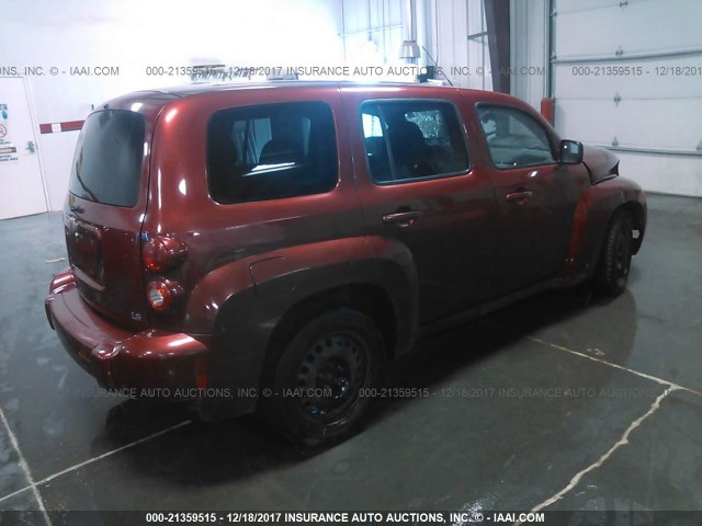 3GNDA13D88S627091 - 2008 CHEVROLET HHR LS MAROON photo 4