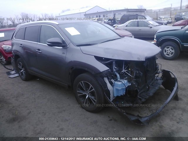 5TDJKRFHXGS250045 - 2016 TOYOTA HIGHLANDER XLE ნაცრისფერი ფოტო 1