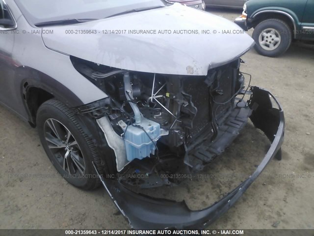 5TDJKRFHXGS250045 - 2016 TOYOTA HIGHLANDER XLE ნაცრისფერი ფოტო 6