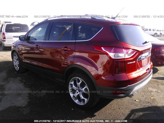 1FMCU0J95EUE11999 - 2014 FORD ESCAPE TITANIUM RED photo 3