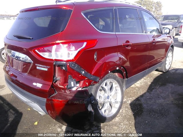 1FMCU0J95EUE11999 - 2014 FORD ESCAPE TITANIUM RED photo 6