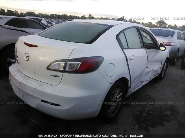 JM1BL1V75D1740672 - 2013 MAZDA 3 I WHITE photo 4