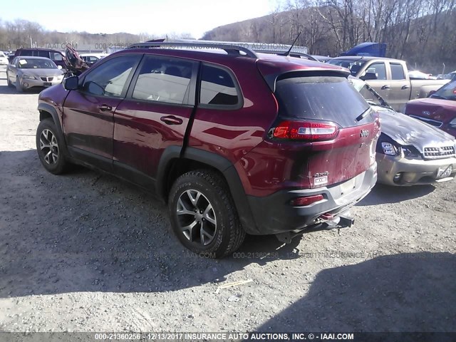 1C4PJMBSXFW673594 - 2015 JEEP CHEROKEE RED photo 3