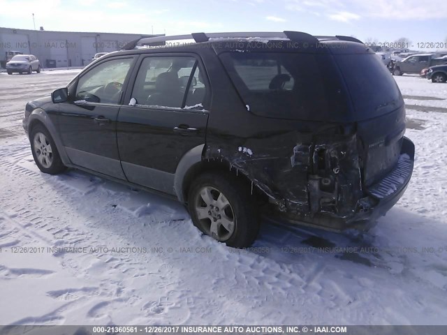 1FMDK05185GA58946 - 2005 FORD FREESTYLE SEL BLACK photo 3