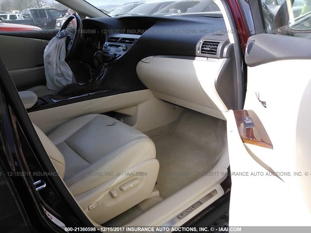 JTJZB1BA3D2409419 - 2013 LEXUS RX 450 MAROON photo 5