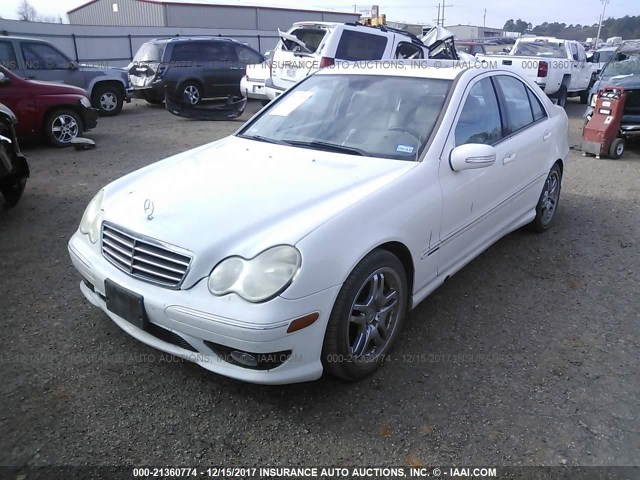 WDBRF52H16F787695 - 2006 MERCEDES-BENZ C GENERATION 2006 230 WHITE photo 2