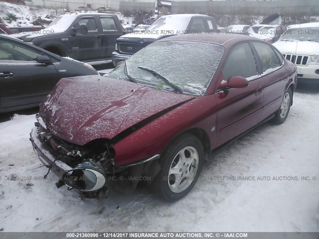 1FAFP53S1XG316918 - 1999 FORD TAURUS SE/COMFORT/SPORT MAROON photo 2